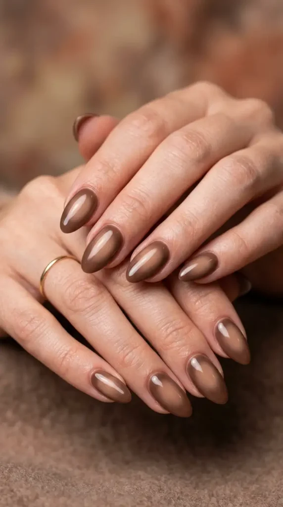 Mocha Aura Nails