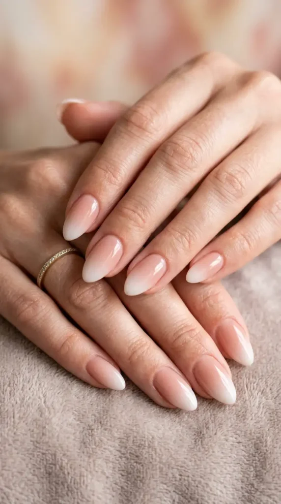 Nude Ombré Baby Boomer Nails