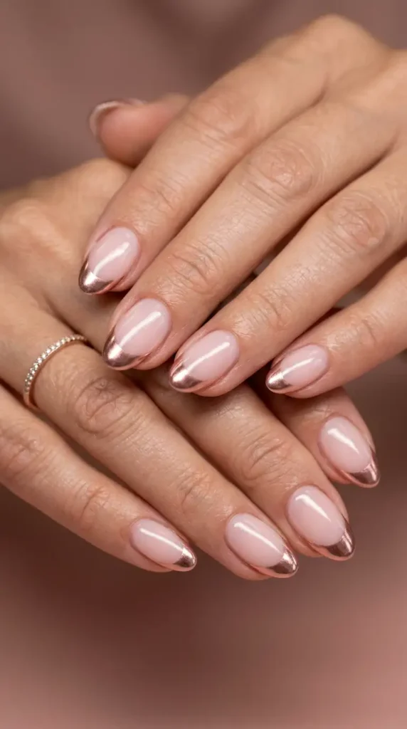 Rose Gold Chrome Tips
