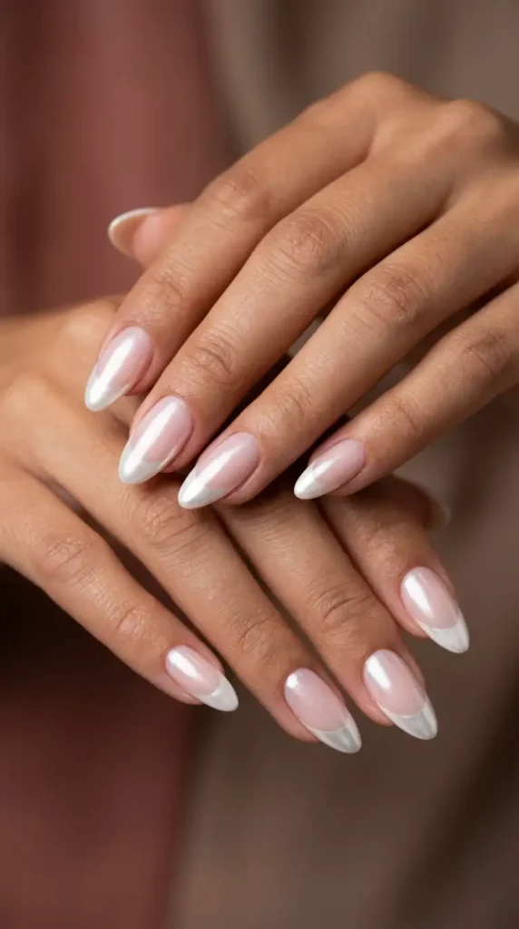 White Chrome French Tips