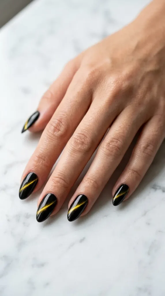 Black and Gold Cat Eyes