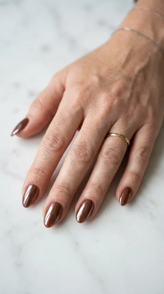 Chocolate Glazed Donut Nail Designs