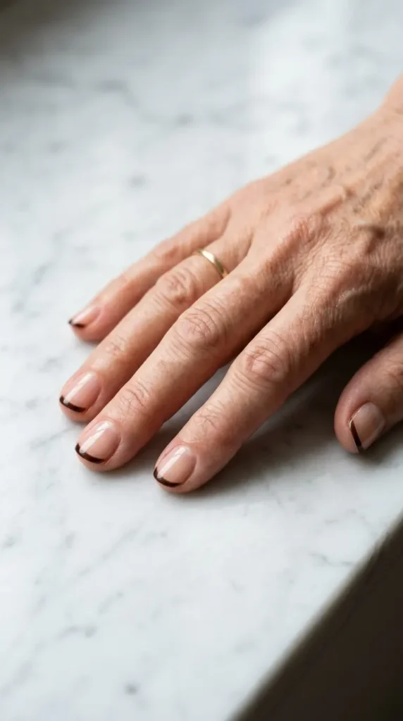 Espresso Brown Micro French Tips