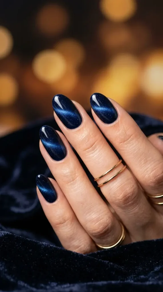 Midnight Blue Velvet Cat Eyes