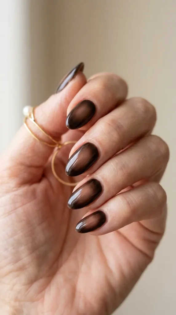 Rich Espresso Aura Nail Art